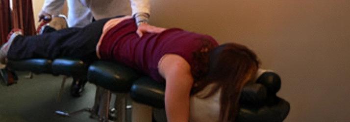 Chiropractic Barstow CA Patient On Flexion-Distraction Table